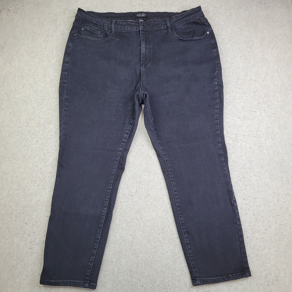 Judy Blue Jeans Womens 24W Black Gracie James Slim Fit Mid Rise Stretch JB88756